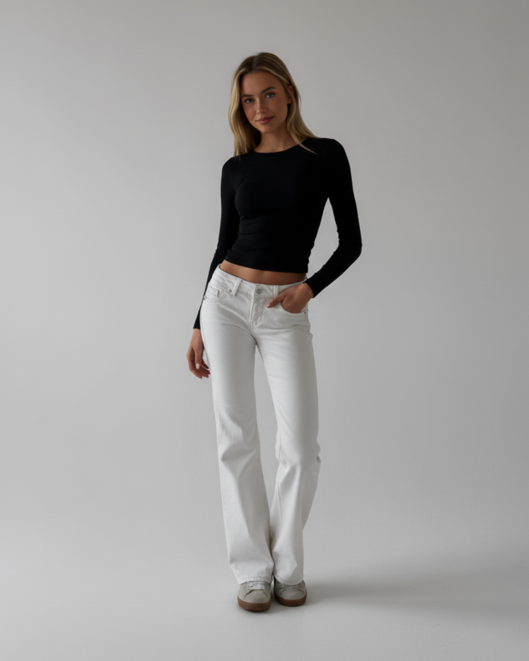 Low Rise Flared Jeans